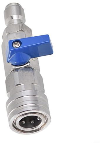 GANCEI High Pressure Washer Ball Valve With 3/8 Or 1/4 Inch Quick Connector, Steel Fittings For Agricultural Irrigation And Cleaning, 4500 PSI(3/8)
