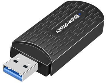 Jnchdghwa Scheda Adattatore LAN Wireless USB3.0 WiFi6 1800Mbps 2.4GHz 5GHz Dual Band AX1800 -Mimo IEEE802.11AX