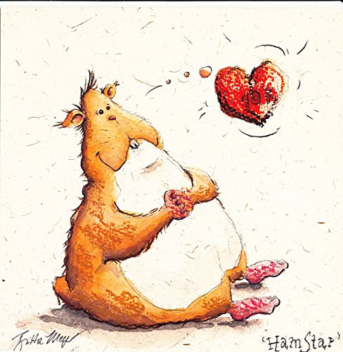 Britta Meyer - Schwer verliebt 5er Set Kunstpostkarte Karte Postkarte 14x14 cm