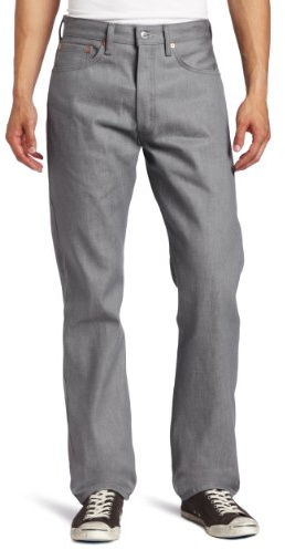 Levi's Men's 501 Original Style Shrink-to-Fit Jeans (Regular and Big & Tall), Silver Rigid-STF, 32W x 32L