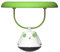 QDO 567393 Birdie Couvercle-Infuseur à Thé Plastique/Acier Inox Vert