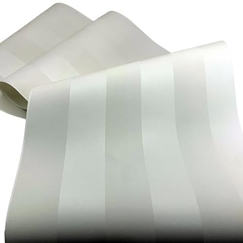 10m Off-white Color Modern Minimalist Living Room Bedroom Tv Backdrop Wallpaper Stripe Flocking Non-woven Wall Paper Roll by Dawei