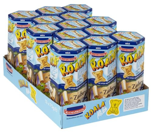 KuchenMeister Koala Kekse | Milch Creme Füllung 75 g | 13er Vorratspack | Knusprige Kekse | gefüllt mit zarter Milch Creme | ultimativen Nasch-Spaß | (13 x 75 g)