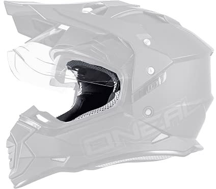 O'NEAL Motorcycle Helmet Parts | Street Adventure Motocross | Liner and Cheek Pads for Sierra Helmet | Sierra Helmet Padding Kit | Black | Size M