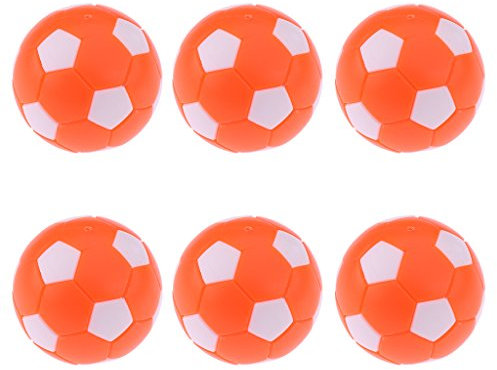 Gazechimp 6 Stück 36mm Kickerbälle Tischfußball Ersatz- Tischkicker Bälle - Orange