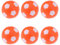 Gazechimp 6 Stück 36mm Kickerbälle Tischfußball Ersatz- Tischkicker Bälle - Orange