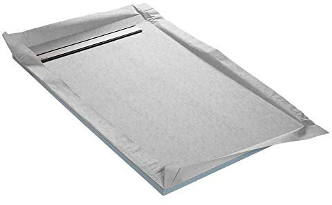 Receveur de douche à carreler monopente + natte étanche + siphon ultra plat - 185 x 100 cm