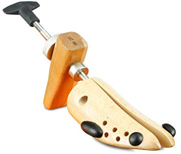 Langer & Messmer Schuhdehner für Damen gegen drückende Schuhe - gefertigt aus massivem Buchenholz und Mechanik aus Metall - Dehnt in Weite und Länge inkl. Lederdehnerspray 50ml