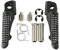XMT-MOTOR Motorrad-Fußrasten für Kawasaki ZX-6R ZX-10R ZX-9R Z1000 Z800 Z H2, Schwarz, Aluminium, Vorder, Universelle Passform