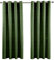 HOMESCAPES Dark Olive Green Rajput Eyelet Curtain Pair 167cm (66) Wide x 182cm (72) Drop 100% Cotton Ring Top Plain Curtains