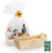 LAUBLUST Kräutergarten mit Floral-Motiv - Personalisiert mit Gravur - 35x13x15cm, Natur, Holz, FSC®