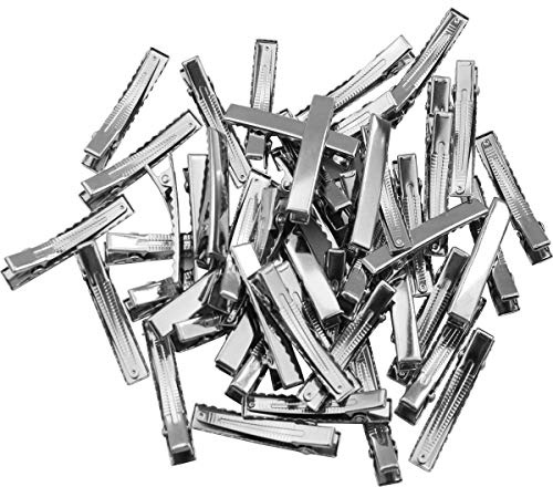 JOYOYO - Lot de 50 petites pinces crocodiles en métal pour nœuds à cheveux pour enfants, petite taille 4,5 cm