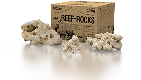 ARKA myREEF-Rocks - 18-30 cm / 20 kg - Natürliches Riffgestein für authentische Aufbauten in Meerwasseraquarien, schadstofffrei, ideale Siedlungsfläche für Bakterien.