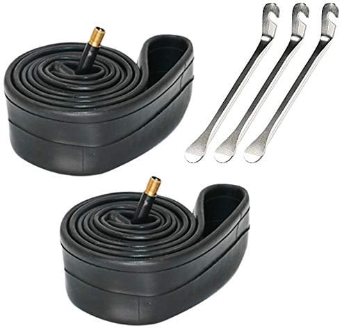 2er Pack Fahrradschlauch mit 3 Reifenlöffel Eisenreifenhebel, 12 14 16 18 20 22 24 26 Fahrrad Innenschlauch Reifen Straße MTB Fahrrad Innen Reifenschlauch Anti-Pannen-Schlauch(20)