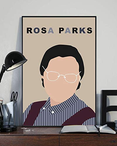 Rosa Parks Poster Rosa Parks Portrait Rosa Parks Feminismus Poster Rosa Parks Civil Rights Icon Poster Rosa Parks Frauen Rights Metallschild Poster 20,3 x 30,5 cm