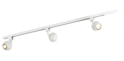 QAZQA - Modern Smartes modernes Schienensystem Komplettset I Spotlight I Deckenspot I Deckenstrahler I Strahler weiß 1-phasig inkl. 3-flammig Spotbalken WLAN GU10 - Gissi Dimmer I Dimmbar I Wohnzimmer
