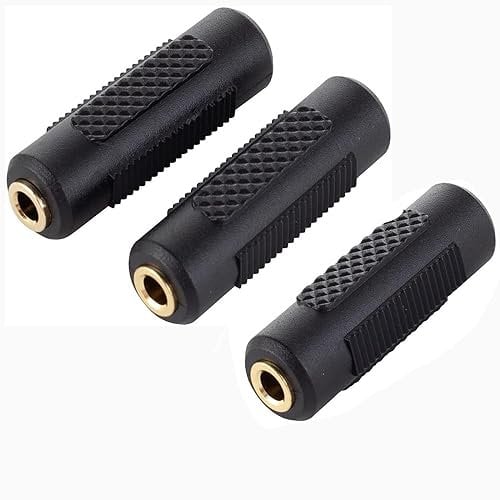 3,5 mm Stereo-Audio-Adapter, 1/8 Zoll Buchse auf Buchse, Audio-Koppler, vergoldete Audio-Kopfhöreranschlüsse, kompatibel mit TaoTronics, Mpow BH129 Bluetooth-Empfänger (3 Stück)