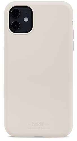 holdit Silikonhülle iPhone 11/Xr (6,1”) - 0,8mm Ultra dünn Handyhülle Silikon - Trendy Slim Silicone case mit Voller Schutz (erhöhte Kante für Kameraschutz) - Light Beige