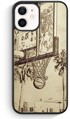 MUNIQASE Vintage Basketball - Silikon Hülle für iPhone 13 - Motiv Design Cool - Cover Handyhülle Schutzhülle Case Schale