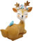 Spldsun Rentier-Deko-Figur, Niedliche Serienfiguren Elch-Hirsch-Figur, Simulation Hirsch-Ornamente, Miniatur-3D-Bambi-Tierfiguren, Desktop-Deko-Figur Handwerk