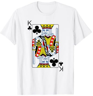 Spielkarte King Of Clubs TShirt I Kreuz König T-Shirt