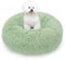 ALLSOPETS Beruhigendes Hundebett für Kleine und Mittelgroße Hunde Waschbares Donut-Katzenbett mit Rutschfester Unterseite Weiches Rundes Plüsch-Hundebett (Apfelgrün, 70cm)
