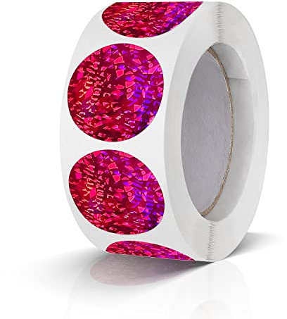 500 Stück Runde Aufkleber Stickers 25mm Farbkodierung Etiketten Rolle kleine Klebepunkte Glitzer Lila