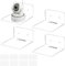 PH PandaHall 4pcs Stick on Shelves Floating Shelves 3.4x3Inch Adhesive Plastic No Drill Wall Shelf Clear Corner Shelf for Figures Speaker Bathroom Bedroom Kitchen