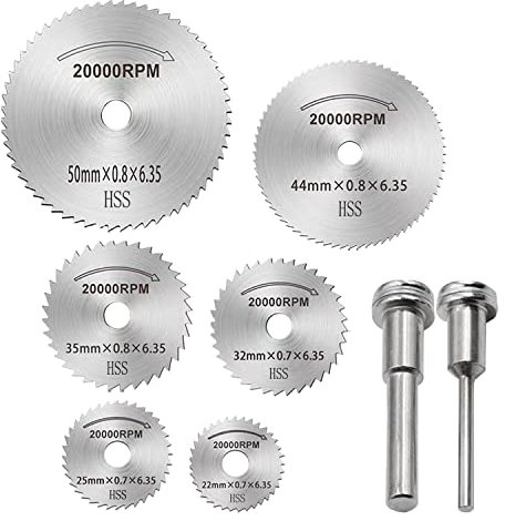 Dischi da Taglio, ZFYQ Set di 8 pezzi HSS Seghe Circolari Lame, Rotanti Lame per Legno, Prodotti in Plastica, Leghe di Alluminio, Metalli Dolci