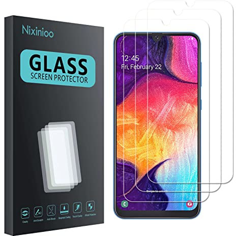 Nixinioo [3 Stück] Schutzfolie Für Samsung Galaxy A30/A50, 9H Härte Schutzglas Panzerglasfolie [Fingerabdruck-ID unterstützen] [Kratzfest] HD Clear Displayschutzfolie