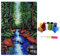 Knüpfteppich Zum Selber knüpfen mit Kissen, Teppich Set mit Werkzeug Knüpfsets Latch Hook Kit für Erwachsene, Knüpfen Teppich Knüpfpackung für Home Decor Geschenke (Wald, 69x102cm)