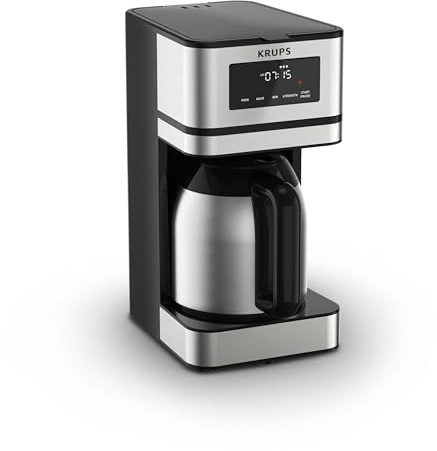 KRUPS 12-Cup Programmable Thermal Carafe Coffee Maker with 3 Strengths