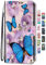 UCool für Samsung Galaxy A51 4G Hülle PU Leder Flip Klappbar Lederhülle Schutzhülle 3D Bunte Muster Wallet Cover Case Handyhülle [Kartenfach] Tasche Etui Handytasche Lila Schmetterling Blume