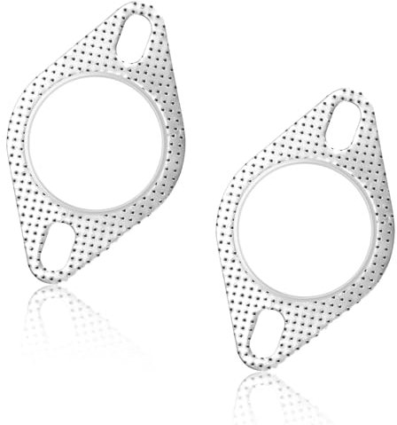 2pcs Car Exhaust Gasket, Exhaust Pipe Pad Exhaust Pipe Washer, Exhaust Pipe Gasket Exhaust Manifold Gasket for 2.5 Inch Exhaust Flange Gasket Replacement Accessories