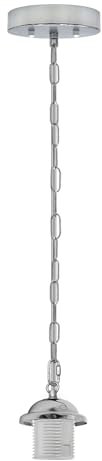 Ceiling Lamp Chain and Wire Holder Fitting Pendant Light Holder Flex Lighting Suspended Suitable For Lamps (Chrome)