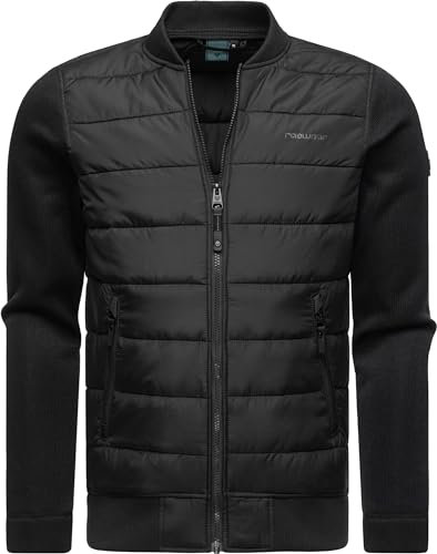 Ragwear Herren Übergangsjacke leichte Steppjacke kurz mit Rippstrick-Ärmeln Hallmar Black Gr. XL