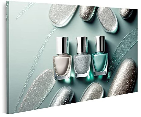 islandburner Prime Bild auf Leinwand Glitter Nagellack Glitter Nagellack Bilder Wandbilder Poster