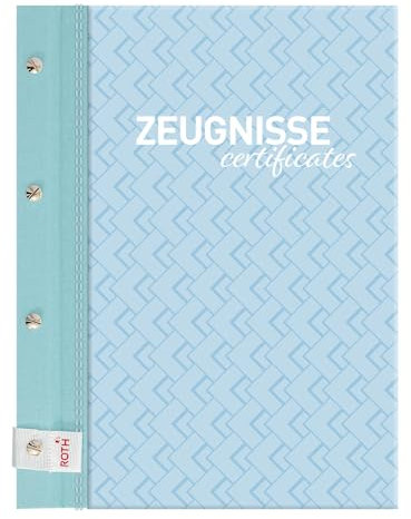 ROTH Zeugnismappe Pattern mit Buchschrauben - Swimming Pool - mit 12 A4 Klarsichthüllen, erweiterbar