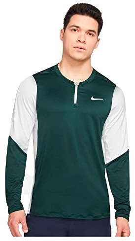 NIKE Court Dri Fit Advantage Long Sleeve T-Shirt XL Green