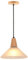 LIGKIN Lampadario a Sospensione in Vetro Vintage E27 Lampadari Industriale Ø23cm Paralume in Vetro Cavo Regolabile Lampade da soffitto Legno per Cucina Sala da Pranzo Sala Caffè