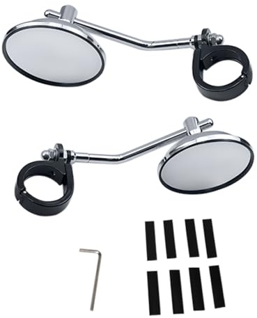 EIDASH Specchietto Retrovisore Moto per Spo&rtster XL 883 per Custom 1200 per Iron 883 per XL883N per Forcelle da 38-41mm Specchietti Laterali Moto(A)