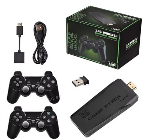 Consola de Juegos Retro Game M8 Negra con Más de 10000 Juegos, Fácil de Instalar, Dos Controles para Jugar con Tus Amigos, Compatible con Diferentes Televisores y Diversión Continua para Todos