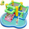 GYMAX Kids Bouncy Castle with 680W Blower, 5-in-1 Inflatable Water Park with Slide, Splash Pool, Ocean Balls, Ball Pit & Basketball Hoop, Children Jumping House for Outdoor Indoor, 400x390x190cm