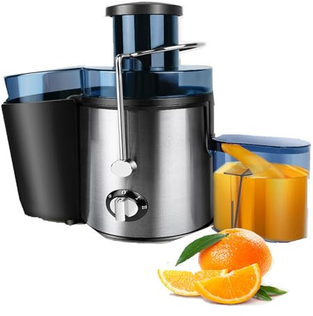 Juicer Machines | Juicers Whole Fruit and Vegetable | Low Noise Fruit Juicer with 500ml Juice Cup | 3-Inch Wide Mouth Food Chute & 2 Speeds | Juicer Machine for Orange Juice, Celery Juice & More