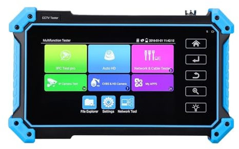 KOULEER CCTV-Tester, CCTV-Monitortester, 4K CCTV Kamera Tester 8MP AHD CVI TVI CVBS IP Kamera HD Display Video Monitor 5,4 Zoll IPS Touchscreen IPC Tester Tool PoE-Netzwerktools(IPC-5200 Plus)