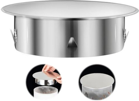 Couvercle de Cheminée Rond 150mm,Couvercle de Trou de Cheminée,Bouchons De Cheminée,Bouchon Cheminée Perforé en Acier Inoxydable,Convient aux balcons, salles de bains, cuisines, etc.