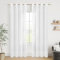 MRTREES Cortinas Blancas de Salon Modernas Dormitorio 2 Piezas 140x240 CM Cortinas y Visillos Translucidas Efecto Lino para Habitacion Juvenil Comedor Lindas Cortinas de Casa con Ojales