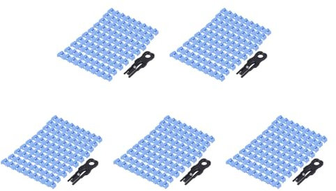 Uhidka 500 Pcs Blue RJ45 Port Ethernet LAN Hub Anti Dust Cover Plug Cap Blockout Protector with Proprietary Lock and Key