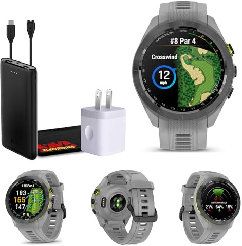 Garmin Approach S70 - Reloj GPS de golf AMOLED de 42 mm (gris) | Para golf, navegación y entrenamiento | Pantalla táctil de 3 cm | 42.000 cursos precargados | Seguimiento de fitness
