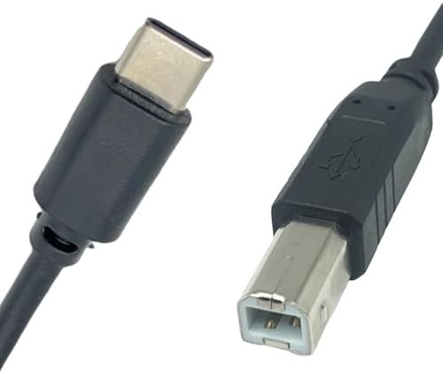 T-ProTek Câble USB-C vers USB-B pour imprimante - Câble de données et scanner - Compatible avec Canon Pixma TS3551i, TS5350i